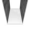 B3Round 6036 Acrylic Tunnel Shower Base in White with Back End Drain