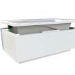 ModulR 6032 (With Armrests) Acrylic Wall Mounted Right-Hand Drain Bathtub in White