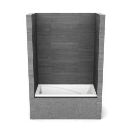 ModulR 6032 IF (With Armrests) Acrylic Alcove Left-Hand Drain Bathtub in White