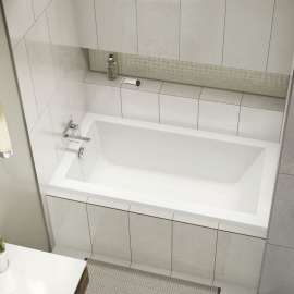 ModulR 6032 IF (Without Armrests) Acrylic Alcove Left-Hand Drain Bathtub in White