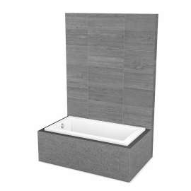 ModulR 6032 (Without Armrests) Acrylic Drop-in End Drain Bathtub in White