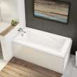 ModulR 6032 IF (With Armrests) Acrylic Corner Left Right-Hand Drain Bathtub in White