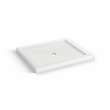 B3Round 4236 Acrylic Corner Left Shower Base in White with Anti-slip Bottom with Center Drain