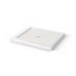 B3Round 4236 Acrylic Corner Right Shower Base in White with Anti-slip Bottom with Center Drain