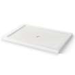 B3Round 6042 Acrylic Alcove Shower Base in White with Anti-slip Bottom with Center Drain