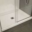 B3Square 4834 Acrylic Alcove Shower Base in White with Center Drain