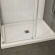 B3Square 4834 Acrylic Corner Right Shower Base in White with Center Drain