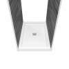 B3Square 4834 Acrylic Tunnel Shower Base in White with Center Drain