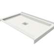 B3Square 4834 Acrylic Tunnel Shower Base in White with Center Drain