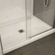 B3Square 4836 Acrylic Alcove Shower Base in White with Anti-slip Bottom with Center Drain