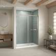 B3Square 6030 Acrylic Alcove Shower Base in White with Anti-slip Bottom with Right-Hand Drain