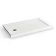 B3Square 6030 Acrylic Corner Left Shower Base in White with Anti-slip Bottom with Left-Hand Drain