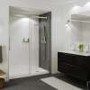 B3Square 6032 Acrylic Alcove Shower Base in White with Right-Hand Drain