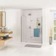 B3Square 6036 Acrylic Alcove Shower Base in White with Left-Hand Drain