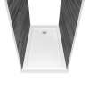 B3Square 6036 Acrylic Tunnel Shower Base in White with Center Drain