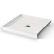 B3X 3636 Acrylic Alcove Shower Base with Anti-slip Bottom with Center Drain in White