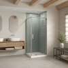 B3X 3636 Acrylic Corner Left or Right Shower Base with Center Drain in White