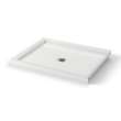 B3X 4836 Acrylic Corner Right Shower Base with Center Drain in White