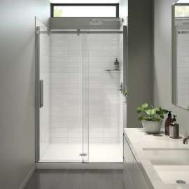 B3X 4836 Acrylic Alcove Shower Base with Center Drain in White