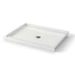 B3X 4836 Acrylic Alcove Shower Base with Anti-slip Bottom with Center Drain in White