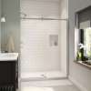 B3X 6036 Acrylic Alcove Shower Base with Anti-slip Bottom with Center Drain in White