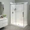B3X 6036 Acrylic Corner Left Shower Base with Center Drain in White