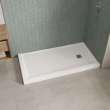 B3X 6036 Acrylic Corner Right Shower Base with Anti-slip Bottom with Center Drain in White