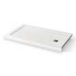 B3X 6036 Acrylic Corner Right Shower Base with Anti-slip Bottom with Center Drain in White