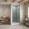 B3Square 4236 Acrylic Alcove Shower Base in White with Center Drain