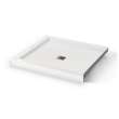 B3X 4236 Acrylic Corner Right Shower Base with Anti-slip Bottom with Center Drain in White
