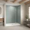B3Square 7236 Acrylic Alcove Shower Base in White with Center Drain