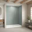 B3Square 7236 Acrylic Alcove Shower Base in White with Center Drain