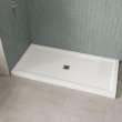 B3Square 7236 Acrylic Corner Left Shower Base in White with Center Drain