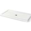 B3Square 7236 Acrylic Corner Right Shower Base in White with Center Drain
