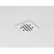 B3Square 4842 Acrylic Alcove Shower Base in White with Anti-slip Bottom with Center Drain