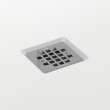B3Square 4842 Acrylic Corner Left Shower Base in White with Anti-slip Bottom with Center Drain