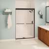Aura 43-47 x 71 in. 6 mm Bypass Shower Door for Alcove Installation with Clear glass in Matte Black