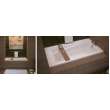 60in x 32in x 20in Rectangular Acrylic Alcove Soaking Bathtub with Integrated Tiling Flange, in White