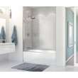 60in x 30in x 14in Rectangular Acrylic Alcove Soaking Bathtub with Integrated Tiling Flange and Skirt, in White