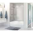 60in x 30in x 14in Rectangular Acrylic Alcove Soaking Bathtub with Integrated Tiling Flange and Skirt, in White