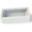 60in x 30in x 14in Rectangular Acrylic Alcove Soaking Bathtub with Integrated Tiling Flange and Skirt, in White