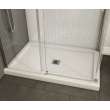 B3Square 420001-502-001 48in x 32in Rectangular Corner Left Acrylic Shower Base with Center Drain, in White