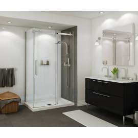 420002-503-001 - MAAX B3Square 48-in x 34-in Rectangular Acrylic Corner Right Shower Base with Center Drain