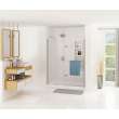 60in x 30in Rectangular Alcove Acrylic Shower Base with Left Hand Drain, in White
