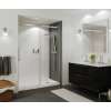 60in x 30in Rectangular Alcove Acrylic Shower Base with Right Hand Drain, in White