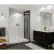 60in x 30in Rectangular Alcove Acrylic Shower Base with Right Hand Drain, in White