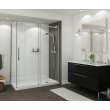 60in x 36in Rectangular Corner Right Acrylic Shower Base with Center Drain, in White