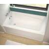 60in x 30in x 17in Rectangular Alcove Acrylic Soaking Bathtub with Right-Hand Drain, in White