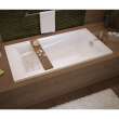 60in x 36in x 18in Rectangular Drop-in Acrylic Soaking Bathtub with End Drain, in White