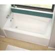 60in x 36in x 18in Rectangular Alcove Acrylic Soaking Bathtub with Right-Hand Drain, in White